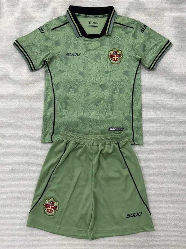 26-27 Wolves Green Goalkeeper Kids Soccer Jersey