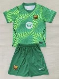 26-27 BAR Green Goalkeeper Kids Soccer Jersey