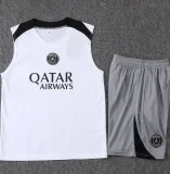 26-27 PSG White Tank top and shorts suit #D26027