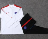 26-27 PSG White Red Kids Half Pull Tracksuit #E26073(童装)(半拉链)
