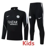 26-27 PSG Black Kids Half Pull Tracksuit #E26045(童装)(半拉链)