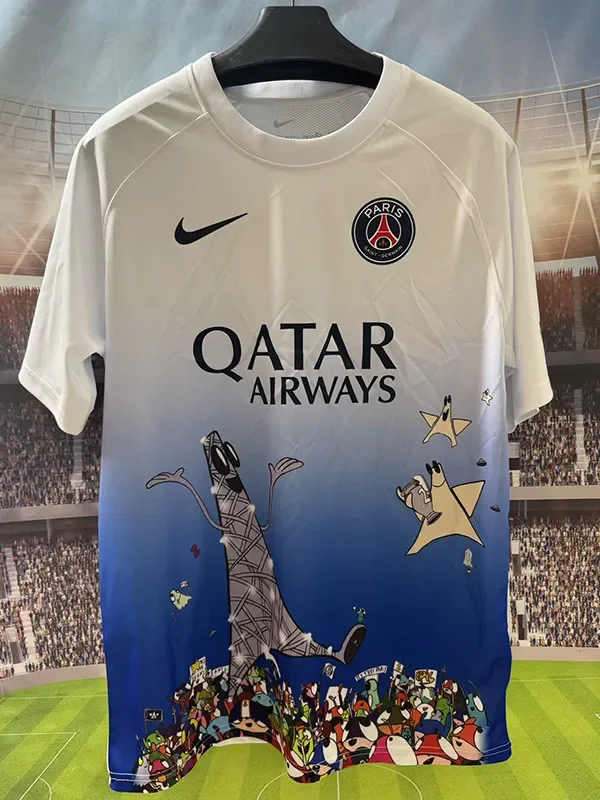 26-27 PSG White Blue Joint Edition Training shirts