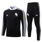 26-27 JUV Black Half Pull Tracksuit #B26064(半拉链)