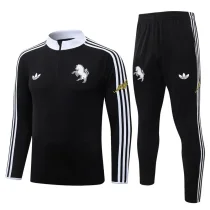 26-27 JUV Black Half Pull Tracksuit #B26064(半拉链)