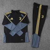 26-27 JUV Black Half Pull Tracksuit (半拉链)