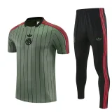 26-27 Bayern Army green Short shirts and Long trousers Suit (圆领)