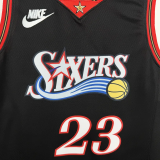 25-26 76ERS JAMES #23 Black Retro Top Quality Hot Pressing NBA Jersey (V领)