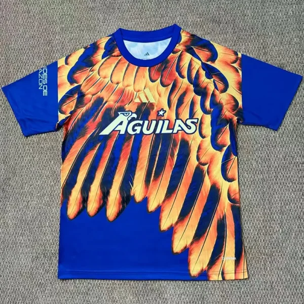 26-27 Club America Red Blue Training shirts