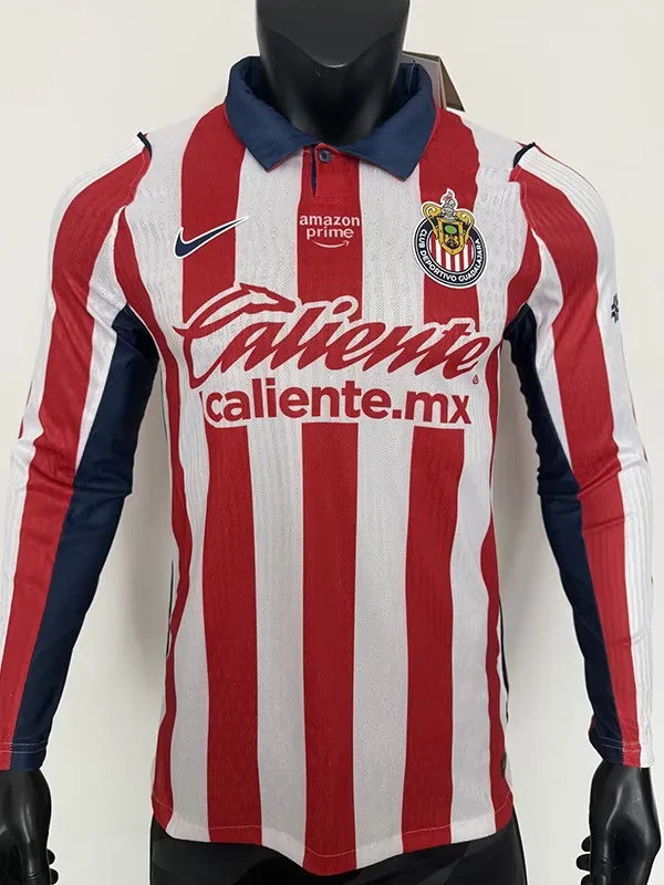 26-27 Chivas Guadalajara Home Long Sleeve Player Version Soccer Jersey (长袖球员)