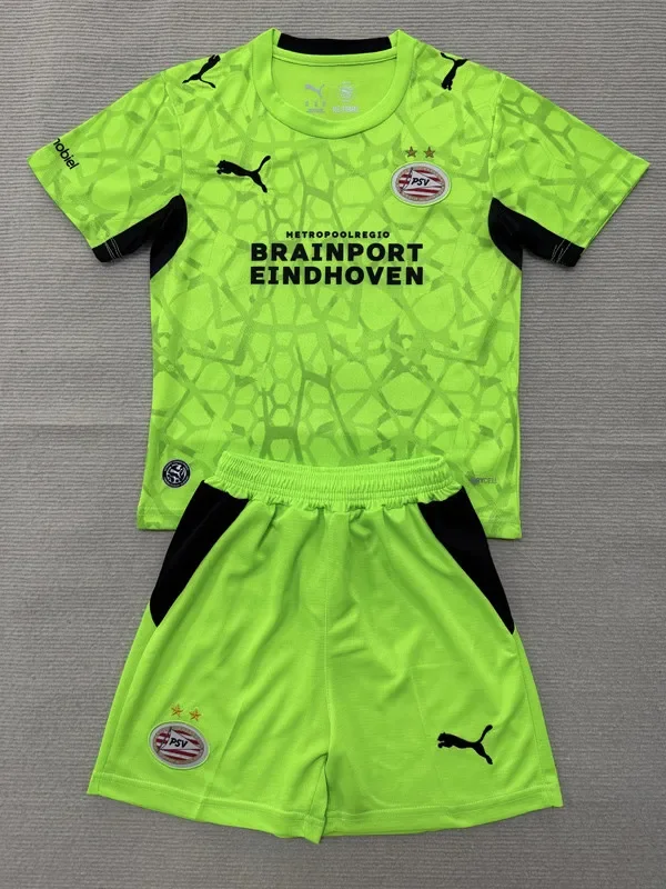 26-27 PSV Green Goalkeeper Kids Soccer Jersey