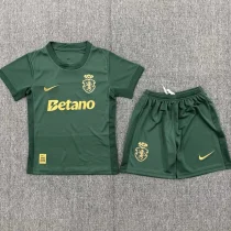 26-27 Sporting Lisbon Green 120th Anniversary Kids Soccer Jersey