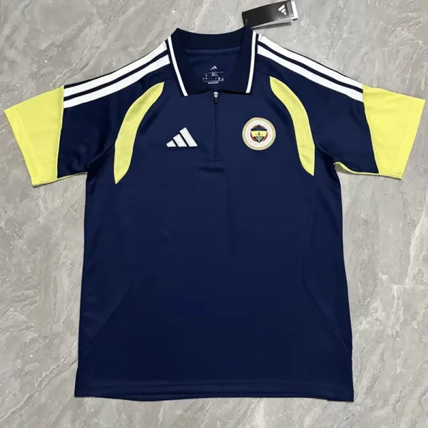 26-27 Fenerbahce Royal blue Polo Short Sleeve (半拉链)