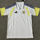 26-27 Fenerbahce White Polo Short Sleeve (半拉链)