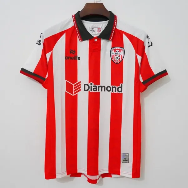 26-27 Derry City Home Fans Soccer Jersey (全广告)