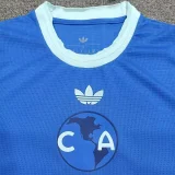 26-27 Club America 110th Anniversary Blue Fans Soccer Jersey