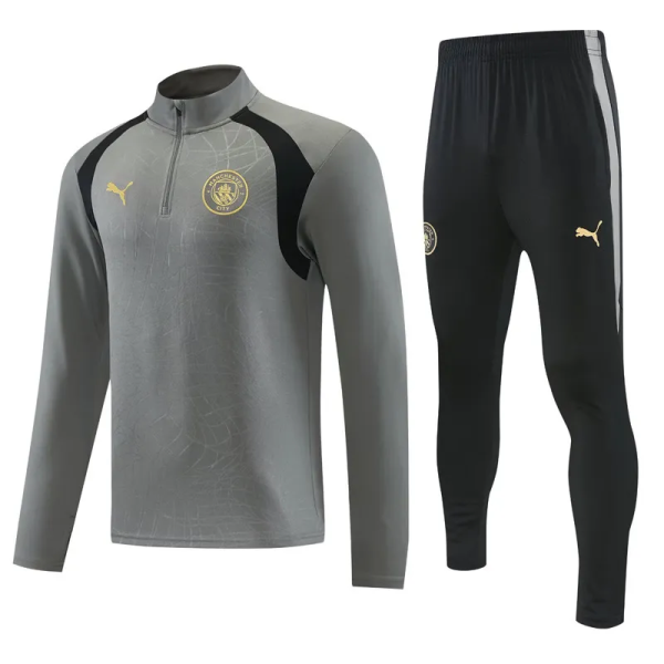 26-27 Man City Grey Half Pull Tracksuit (半拉链)