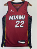 22-23 HEAT BUTLER #22 Red Top Quality Hot Pressing NBA Jersey (Trapeze Edition) 飞人版