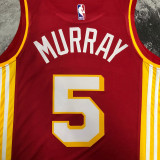 HAWKS MURRAY #5 Red Top Quality Hot Pressing NBA Jersey