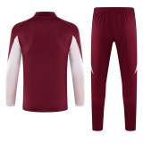 24-25 Bayern Deep Red Kids Half Pull Tracksuit (童装)(半拉链)