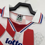1998 Croatia Home Red And White Retro Soccer Jersey