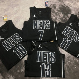 22-23 NETS IRVING #11 Black Top Quality Hot Pressing NBA Jersey (Trapeze Edition)
