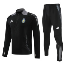 24-25 Al-Nassr Black Half Pull Tracksuit (半拉链)