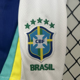 24-25 Brazil Away Kids Soccer Jersey