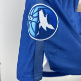 23-24 TIMBERWOLVES Blue City Edition Top Quality NBA Pants