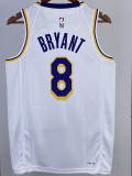 22-23 LAKERS BRYANT #8 White Top Quality Hot Pressing NBA Jersey(圆领)