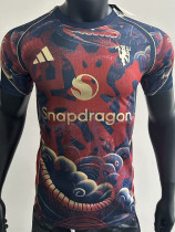 25-26 Man Utd Red Black Player Version Training shirts *蛇纹