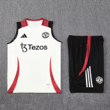 25-26 Man Utd White Tank top and shorts suit