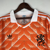 1988 Netherlands Home Long Sleeve Retro Soccer Jersey (长袖)