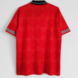 1990 England Away Red Retro Soccer Jersey