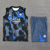 24-25 INT Gray blue Tank top and shorts suit