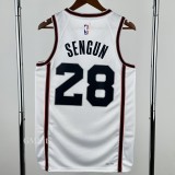 24-25 ROCKETS SENGUN #28 White City Edition Top Quality Hot Pressing NBA Jersey