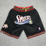 76ERS Black City Edition Top Quality NBA Pocket Pants #76人队
