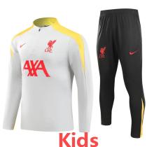 24-25 LIV Grey Kids Half Pull Tracksuit (童装)(半拉链)