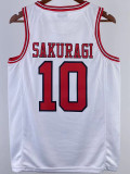 2023 SHOHOKU SAKURAGI #10 White Top Quality Hot Pressing NBA Jersey(带标）