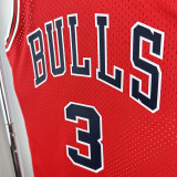 2016-2017 BULLS WADE #3 Red Retro Top Quality Hot Pressing NBA Jersey(圆领）