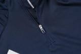 2024 AD Navy blue Kids Half Pull Tracksuit (童装)(半拉链)
