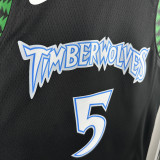 2017-2018 TIMBERWOLVES EDWARDS #5 Black Retro Top Quality Hot Pressing NBA Jersey