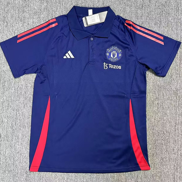 24-25 Man Utd Royal blue Polo Short Sleeve