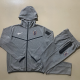 24-25 England Grey Hoodie Jacket Tracksuit #F575