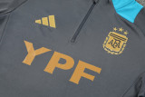 24-25 Argentina Grey Kids Half Pull Tracksuit (童装)(半拉链)