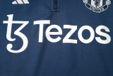 24-25 Man Utd Royal blue Kids Half Pull Tracksuit (童装)(半拉链)