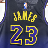 24-25 LAKERS JAMES #23 Royal blue City Edition Top Quality Hot Pressing NBA Jersey