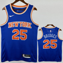 KNICKS BRIDGES #25 Blue Top Quality Hot Pressing NBA Jersey