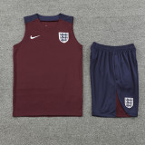24-25 England Red Tank top and shorts suit