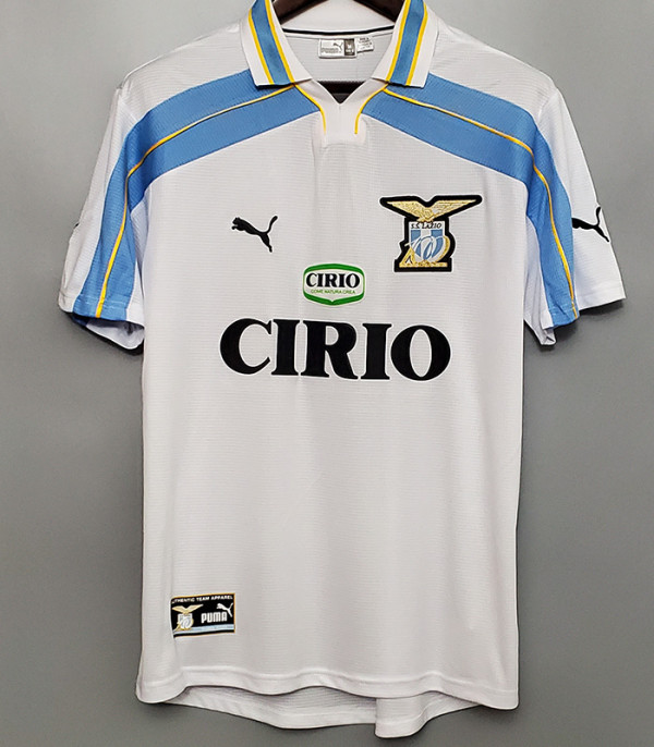 1999-2000 Lazio Centenary White Retro Soccer Jersey