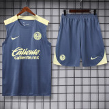24-25 Club America Light gray Tank top and shorts suit